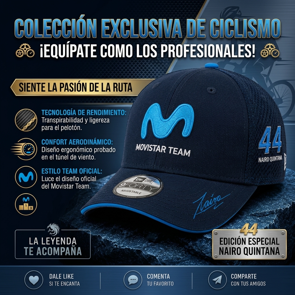 Gorra de ciclismo Movistar
